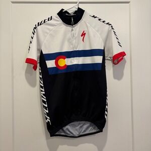 Squadra Specialized Colorado Cycling Jersey Mens Medium Short Sleeve Full Zip